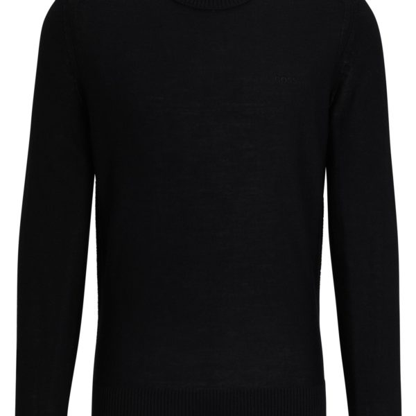 Pull Regular en laine mélangée à logo brodé – Hugo Boss