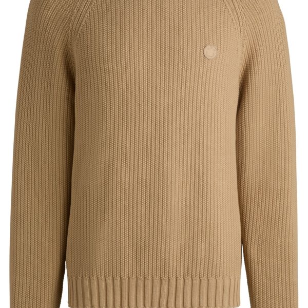 Pull en coton côtelé avec badge logoté – Hugo Boss