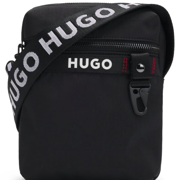 Sac reporter avec bandoulière ajustable logotée et fermeture éclair – Hugo Boss