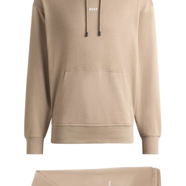 Hugo Boss Ensemble de survêtement en coton interlock avec détails de logo