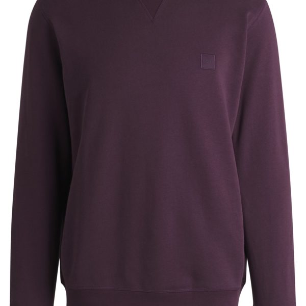 Sweat Regular en molleton de coton avec patch logoté – Hugo Boss