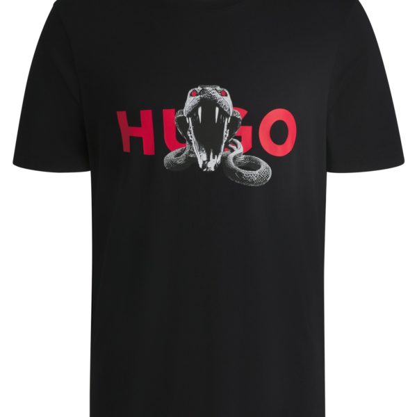 T-shirt Oversize en coton à motif graphique animal – Hugo Boss
