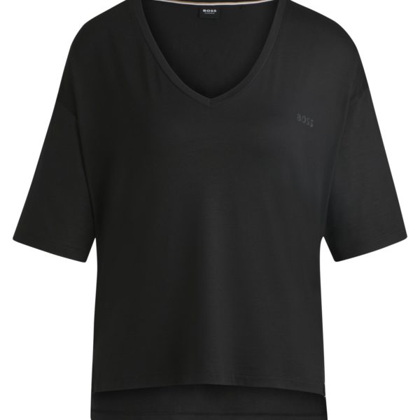 T-shirt Relaxed en jersey stretch à col V – Hugo Boss