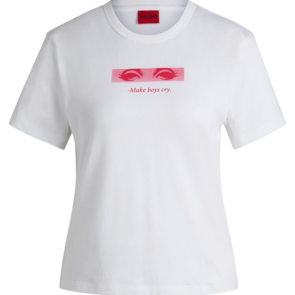 T-shirt en coton avec imprimé graphique saisonnier – Hugo Boss