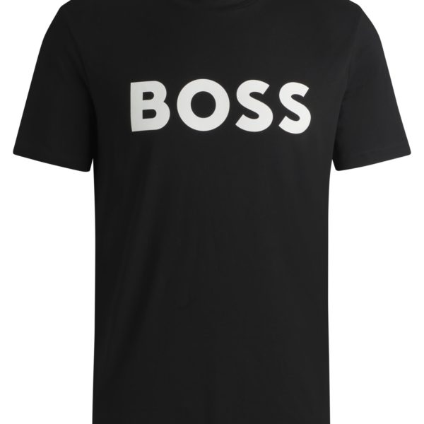 T-shirt en jersey de coton avec logo imprimé en gomme – Hugo Boss