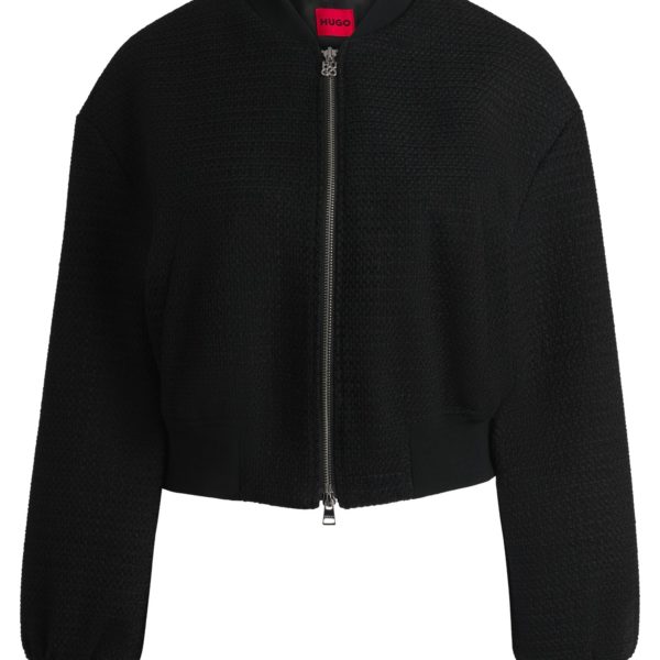 Veste Relaxed en maille bouclette de coton mélangé – Hugo Boss