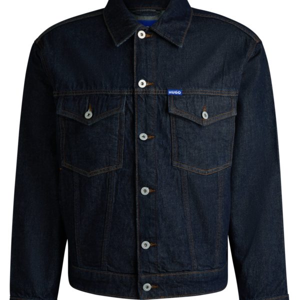 Veste en jean bleu foncé à base ajustable – Hugo Boss