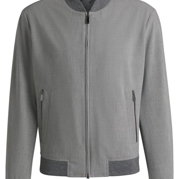 Veste zippée Slim en tissu stretch – Hugo Boss