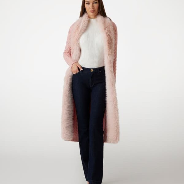 Cardigan Long Fausse Fourrure Marciano – Guess
