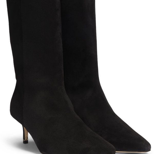 Bottes en cuir suédé avec monogramme Double B – Hugo Boss