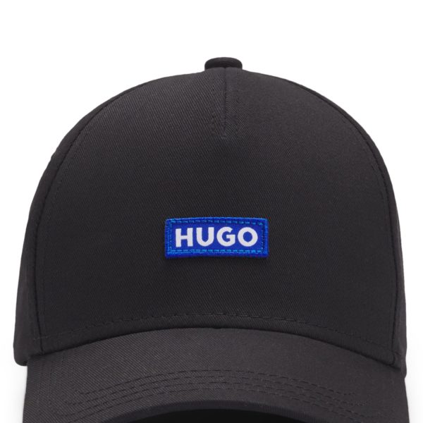 Casquette en twill de coton avec patch logoté bleu – Hugo Boss