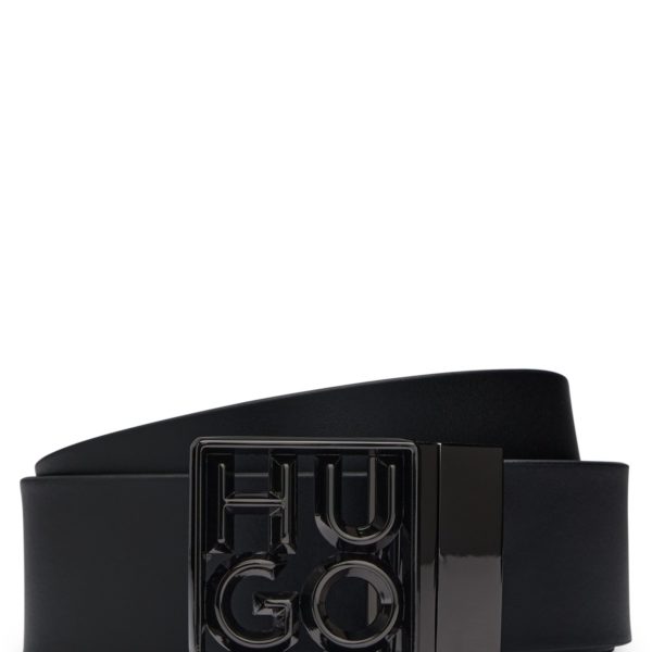 Ceinture réversible en cuir italien avec boucle à logo revisité – Hugo Boss