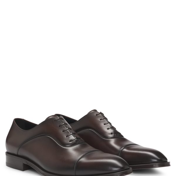 Chaussures Oxford en cuir lisse à bout droit – Hugo Boss