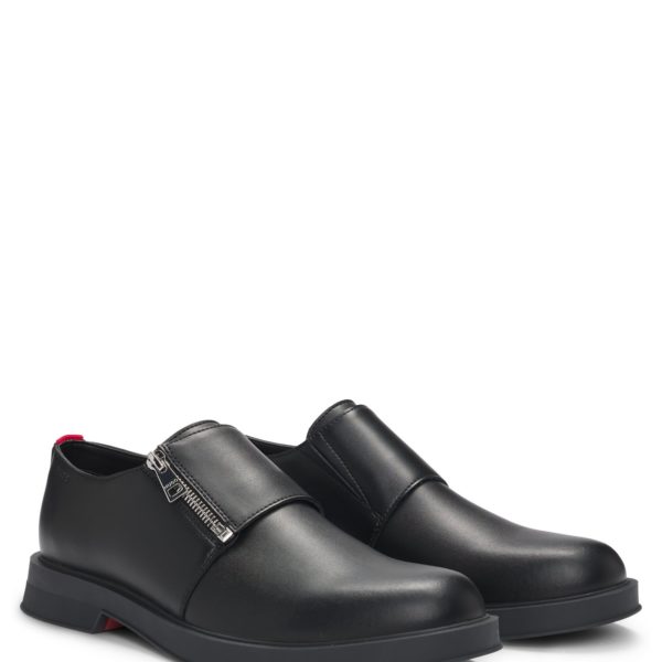 Chaussures en cuir avec fermeture éclair courte – Hugo Boss