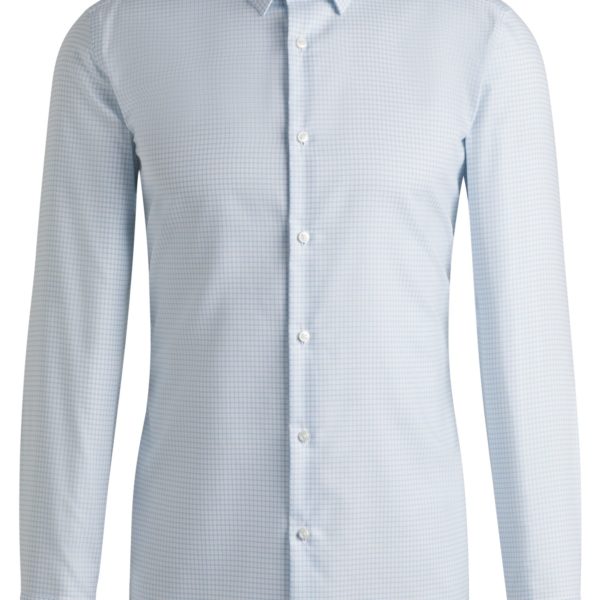 Chemise Slim en coton Oxford antibactérien à motif – Hugo Boss