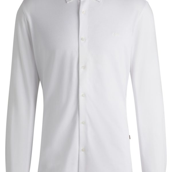 Chemise Slim en piqué de coton chiné – Hugo Boss