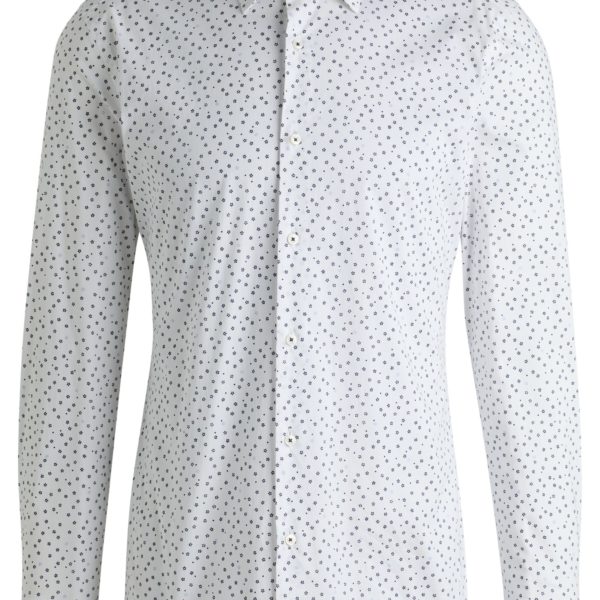 Chemise Slim en popeline de coton stretch avec imprimé à fleurs – Hugo Boss