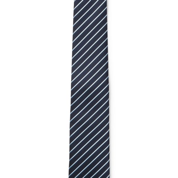 Cravate en jacquard de soie mélangée à rayures en diagonale – Hugo Boss