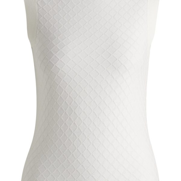 Haut en maille structurée de soie et de coton à col montant – Hugo Boss