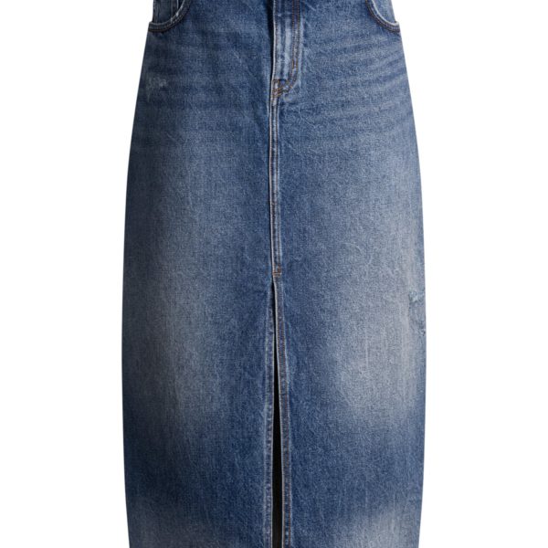 Jupe mi-longue en denim avec fente sur le devant – Hugo Boss