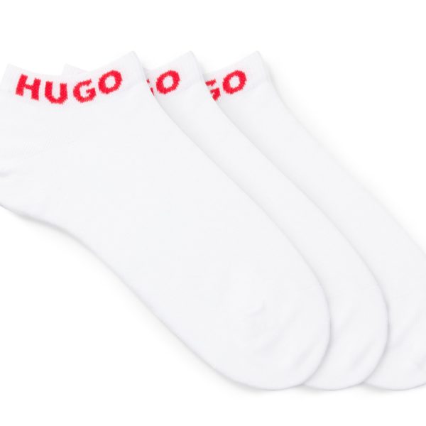 Lot de trois paires de chaussettes basses avec bords logotés – Hugo Boss