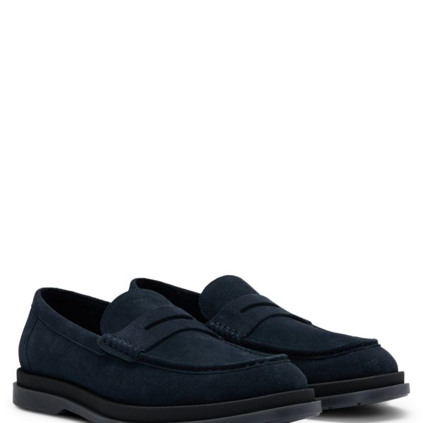 Mocassins en cuir suédé avec finition Penny – Hugo Boss