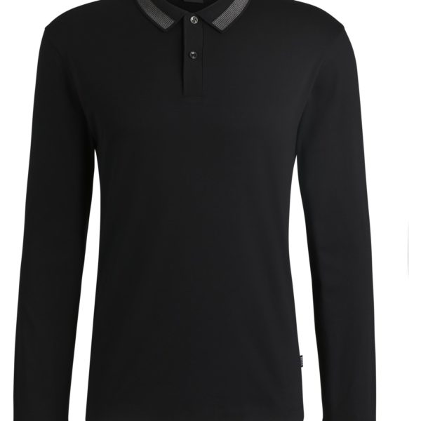 Polo Slim en coton mercerisé avec finition contrastante sur le col – Hugo Boss