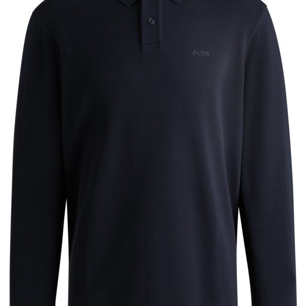 Polo en coton stretch mélangé à la structure gaufrée – Hugo Boss