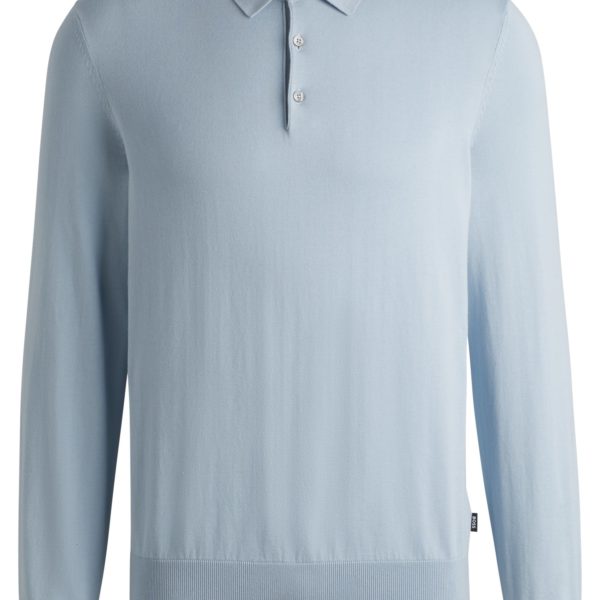 Pull Regular en maille de jersey de coton avec col polo – Hugo Boss