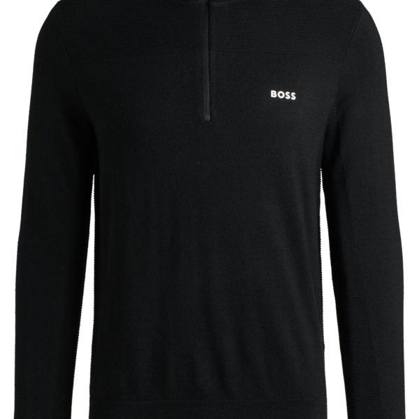 Pull à encolure zippée et logo en tissu dry-flex – Hugo Boss
