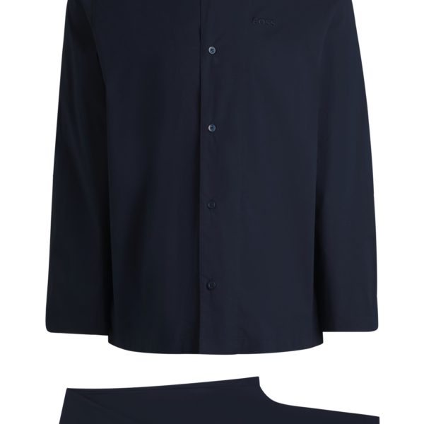 Pyjama en popeline stretch avec logo brodé – Hugo Boss