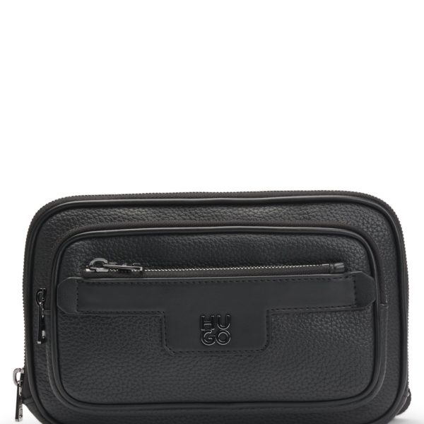 Sac porté croisé en similicuir grainé avec logo revisité – Hugo Boss