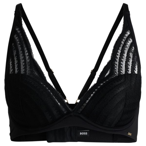Soutien-gorge à armatures avec bonnets matelassés et détails en dentelle – Hugo Boss