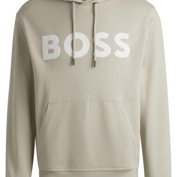 Sweat à capuche Relaxed en molleton de coton avec grand logo – Hugo Boss