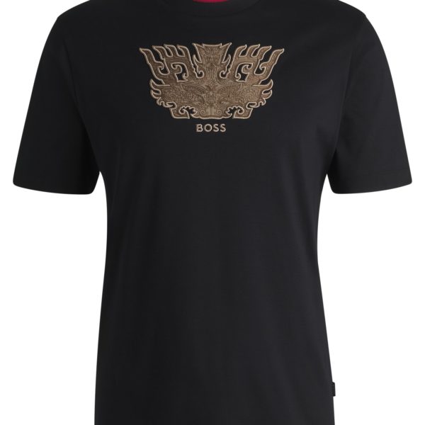 T-shirt BOSS x Creation of the Gods avec motif Taotie brodé – Hugo Boss
