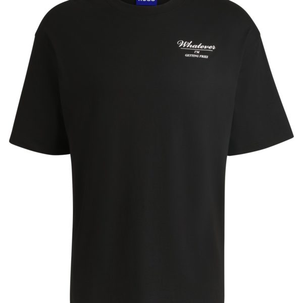 T-shirt Oversize en jersey de coton avec messages imprimés – Hugo Boss