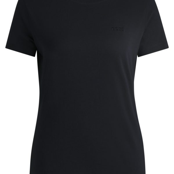 T-shirt Slim en jersey de coton avec logo ton sur ton – Hugo Boss