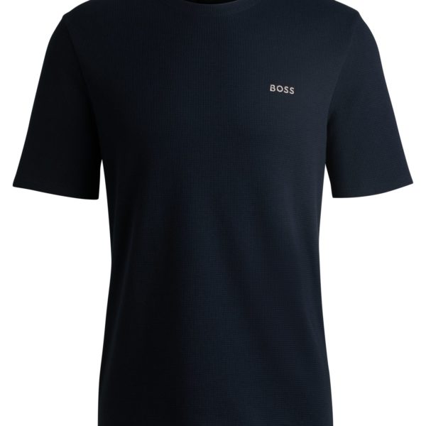 T-shirt de pyjama à la structure gaufrée avec logo brodé – Hugo Boss