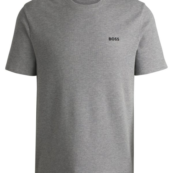 T-shirt de pyjama à la structure gaufrée avec logo brodé – Hugo Boss