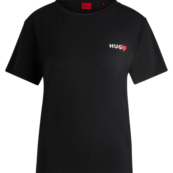 T-shirt de pyjama en modal mélangé avec logo imprimé – Hugo Boss