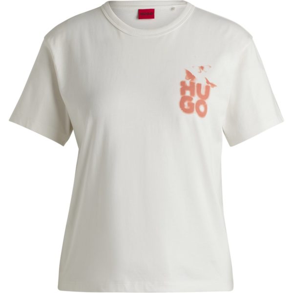 T-shirt en coton avec imprimé graphique saisonnier – Hugo Boss