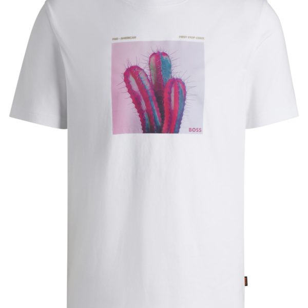 T-shirt en jersey de coton à motif d’inspiration road trip – Hugo Boss