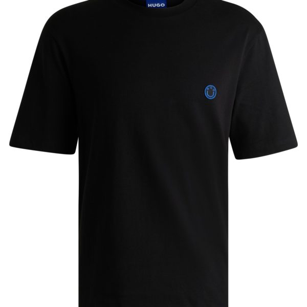 T-shirt en jersey de coton avec logo Happy HUGO – Hugo Boss
