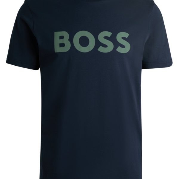 T-shirt en jersey de coton avec logo imprimé en gomme – Hugo Boss