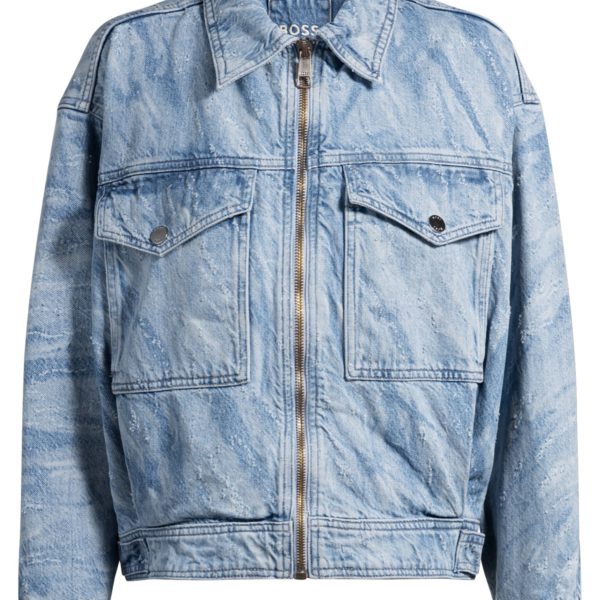 Veste Oversize en denim usé bleu – Hugo Boss