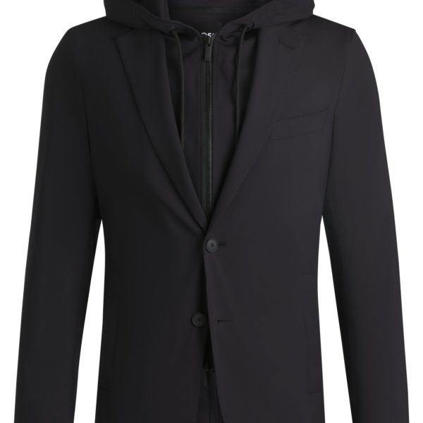 Veste Slim matelassée avec capuche amovible – Hugo Boss
