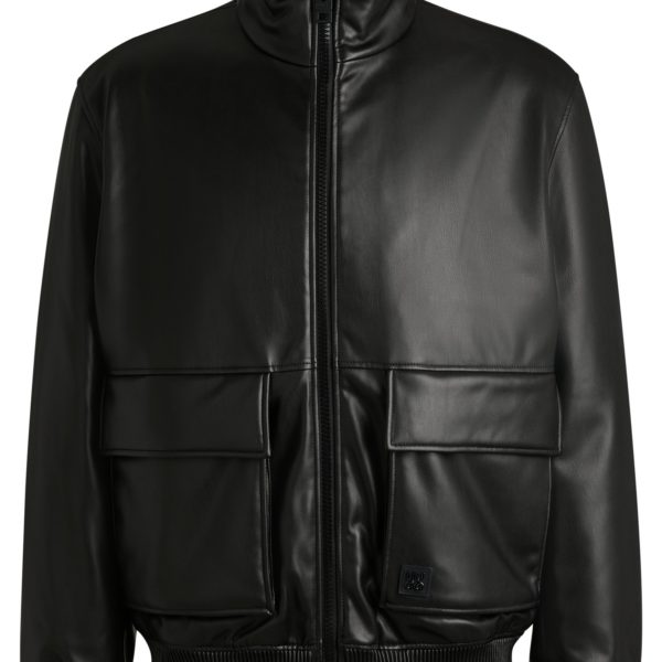 Veste en similicuir à logo revisité – Hugo Boss