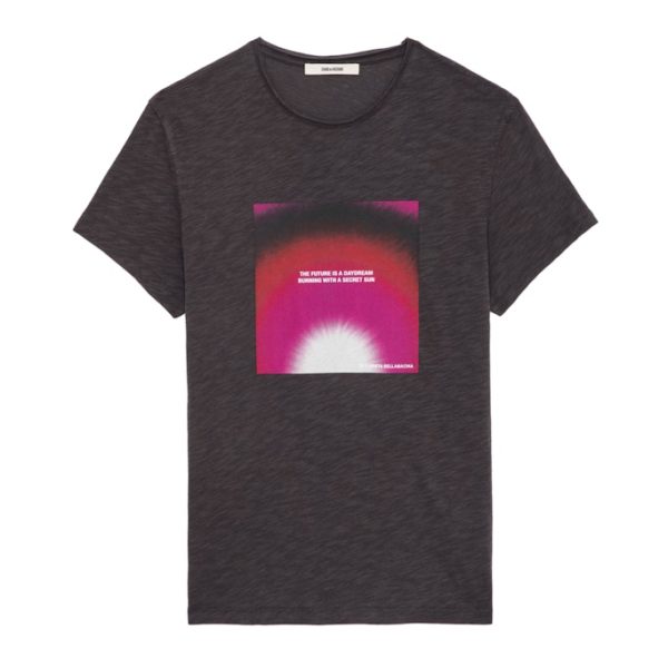 T-shirt Toby Photoprint Anthracite - Taille S - Homme - Zadig & Voltaire