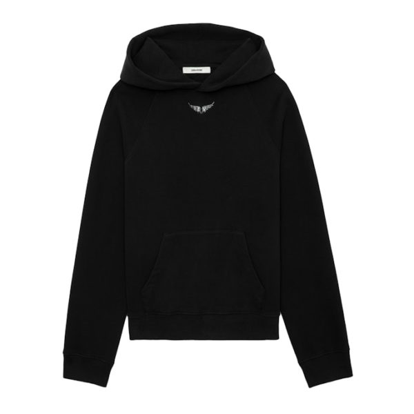 Sweatshirt Georgy Wings Strass Noir – Taille XS – Femme – Zadig & Voltaire