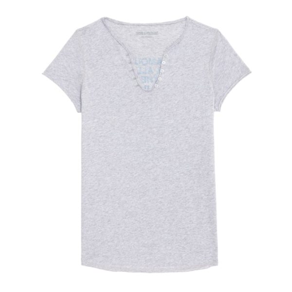 Tunisien Photoprint Gris Moyen – Taille XS – Femme – Zadig & Voltaire